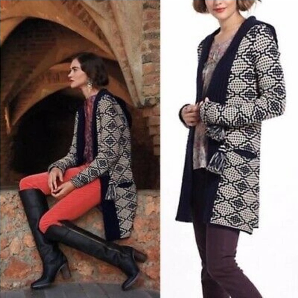 Anthropologie Fiets Voor 2 Sweater Coat Medium